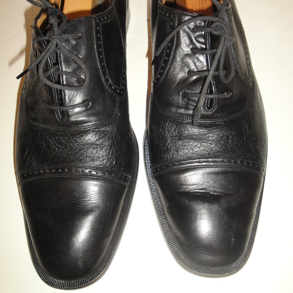 Mezlan “NICOLA" BLACK LEATHER OXFORDS, MENS SHOE SIZE 10.5 M